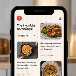 A digital interface with recipes and culinary content representing Online Recipe Platform